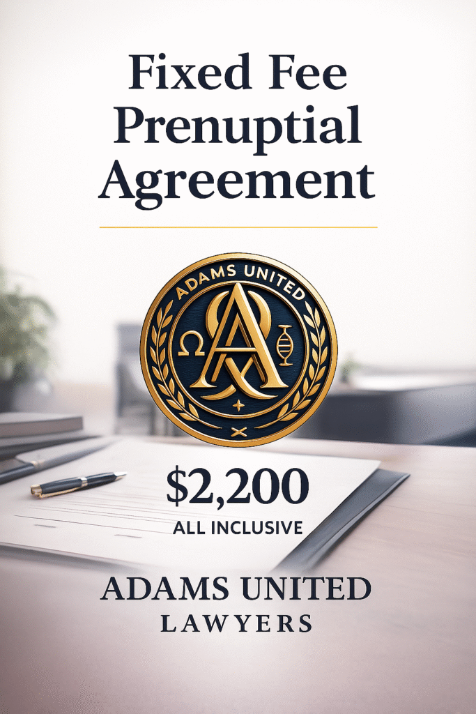 Fixed fee prenuptial agreement lawyer Australia $2,200 inc GST