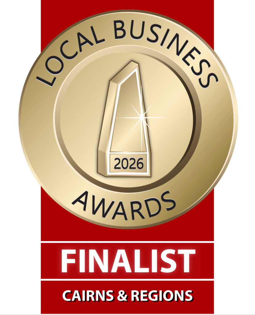 Precedent Productions 2026 Outstanding Legal Services Finalist award badge recognising Adams United Lawyers in Cairns & Regions.